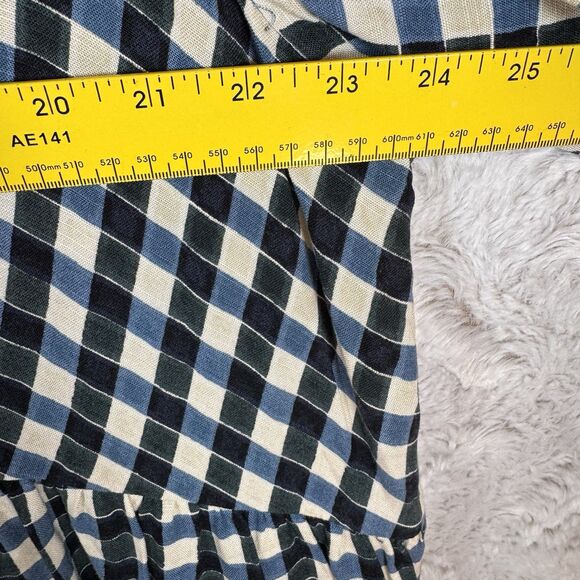 Ava & Viv Dress Womens Plus Size 2X Flutter Short Sleeve Tiered BLUE Gingham NWT - Picture 12 of 14